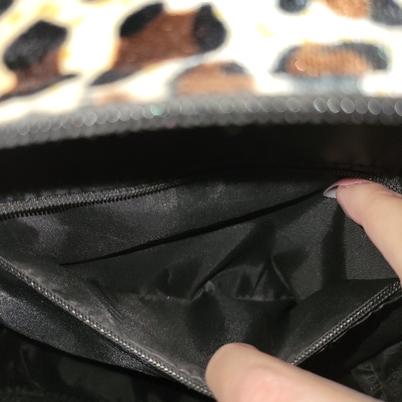 EUC Leopard print soft plush backpack - Picture 9 of 9